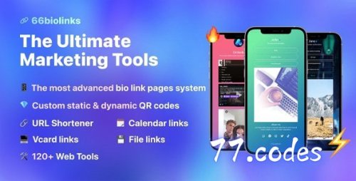 66biolinks - Bio Links, URL Shortener, QR Codes & Web Tools (SAAS)